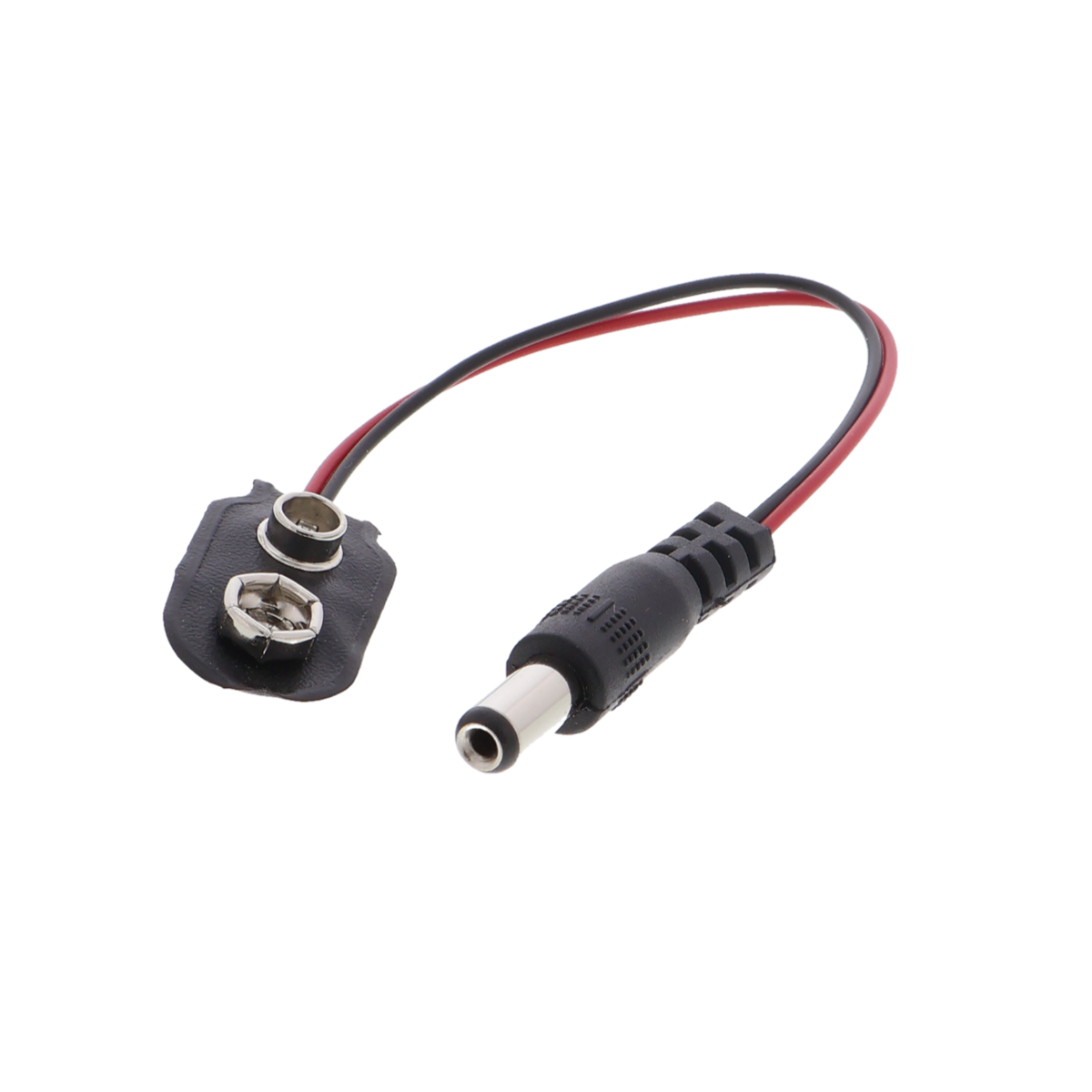 9V-Batterieklemme mit DC-Stecker, L-Form